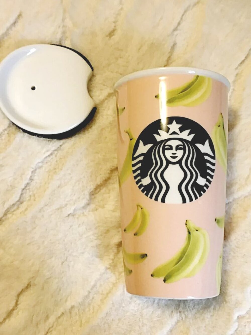 Bananas Starbucks Coffee 2015 Ceramic Travel Tumbler 355ml